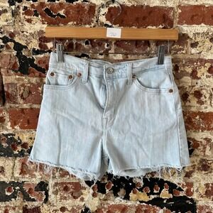 Levi's Cut Off High Rise Denim Blue Jean Shorts Womens 26 - 26x3"